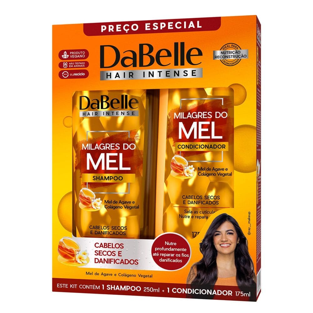 Kit DaBelle Milagres do 0Shampoo 250ml e Condicionador 175ml