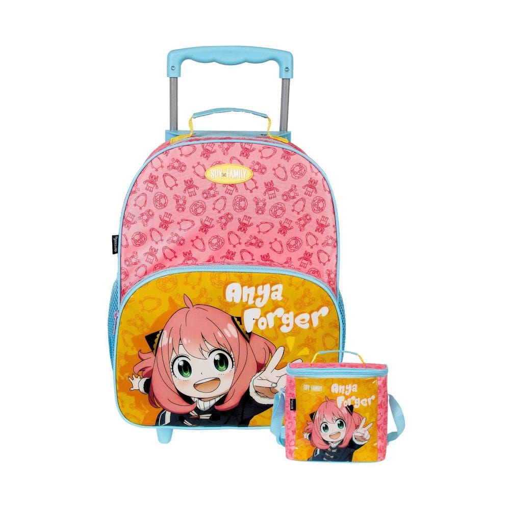 Kit Escolar Spy Family Mochila Rodas + Lancheira Térmica