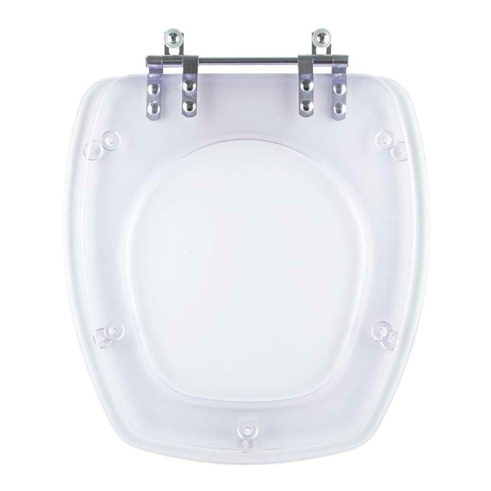 Tampa De Vaso Acrilico Transparente Iris Para Bacia Onix 6lpf