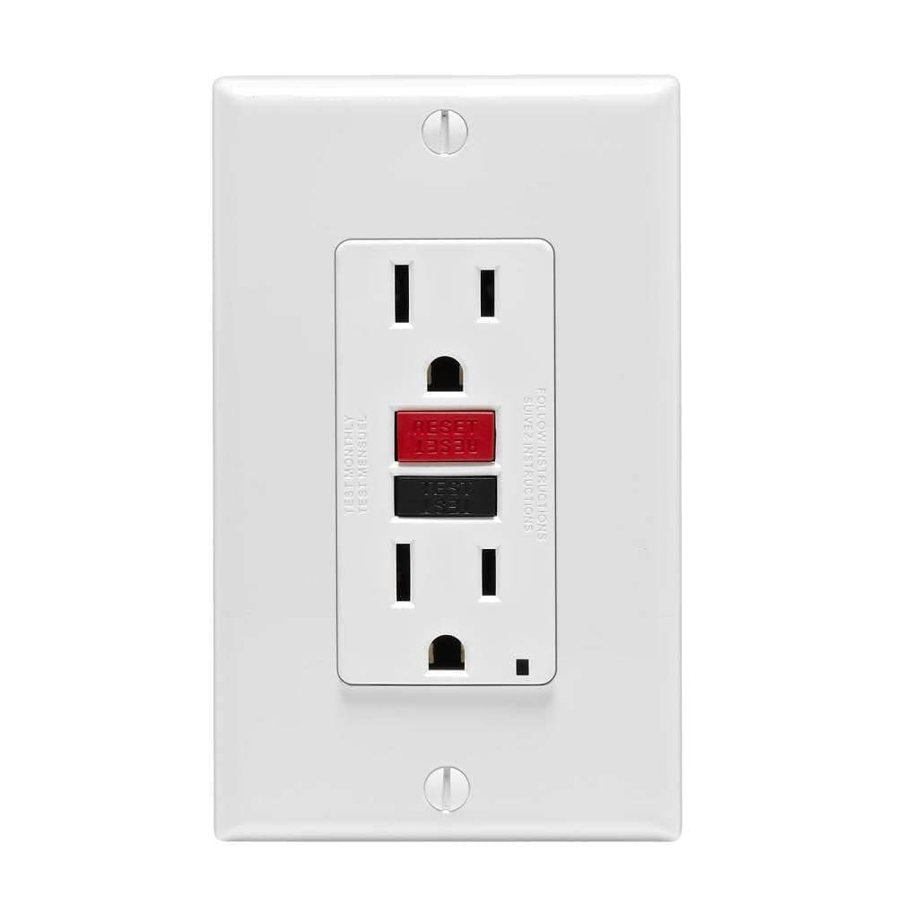 Tomada elétrica Leviton 15A White Soft GFCI
