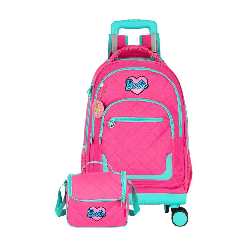 Kit Escolar Barbie Mochila Rodas + Lancheira Térmica - Pink
