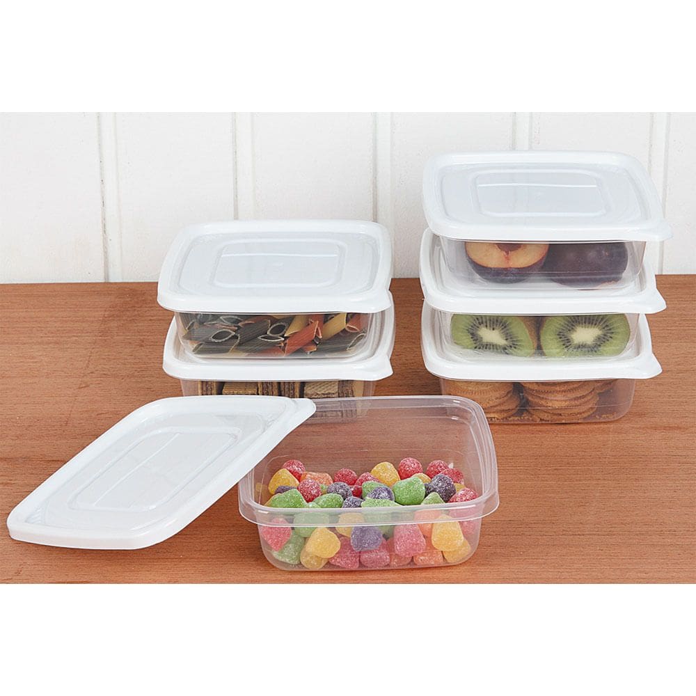 Conjunto 6 Potes Quadrado 600ml Leve 6 e Pague 5 São Bernardo