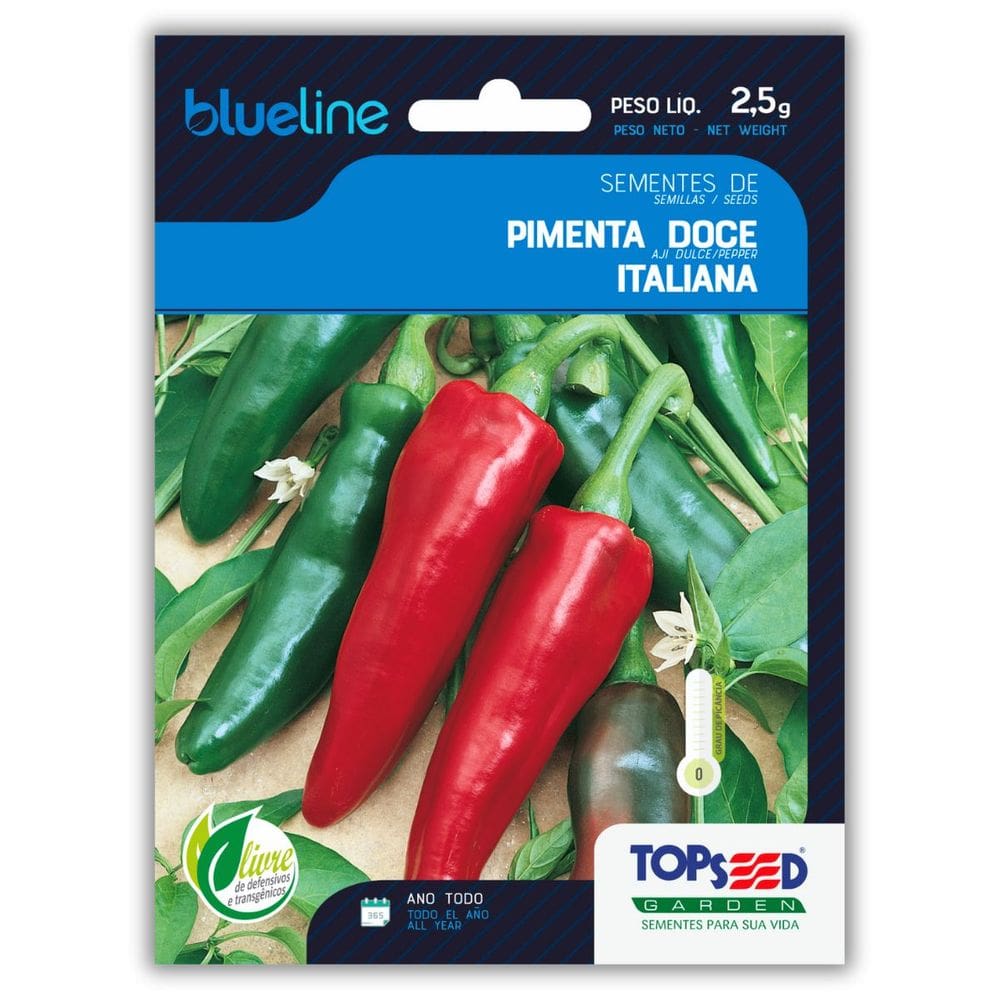 Semente de Pimenta Doce Italiana Blueline TOPSEED