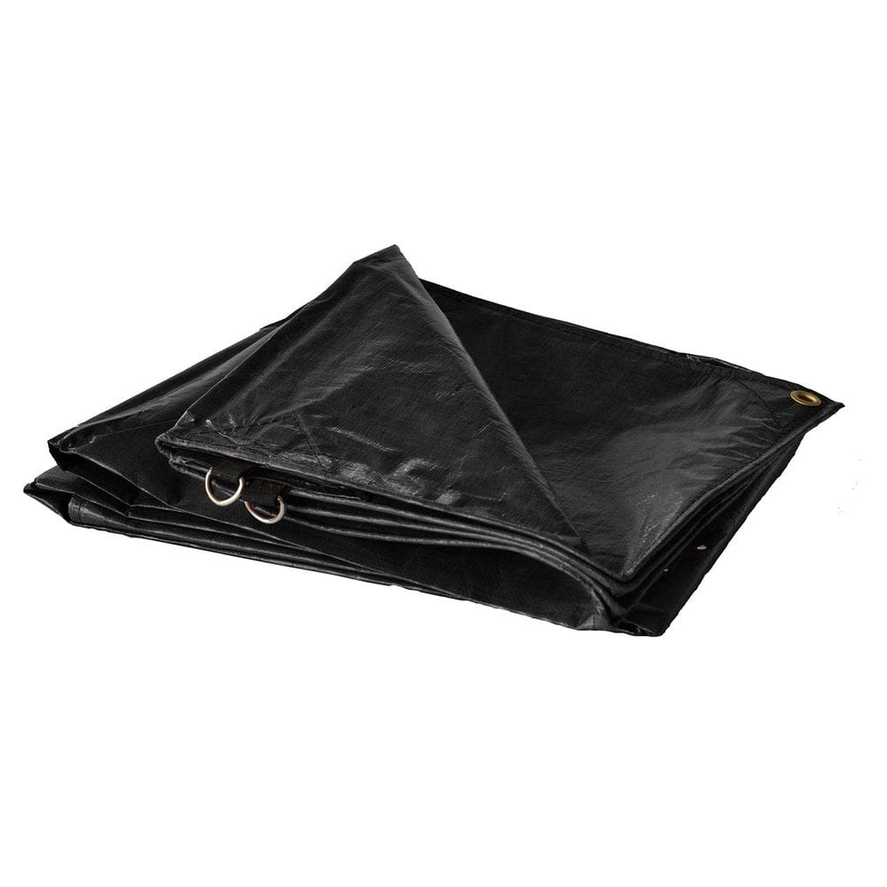 Lona de caminhão Dry Top Super Heavy Duty Black 12 mil Poli 2,4 x 3 m