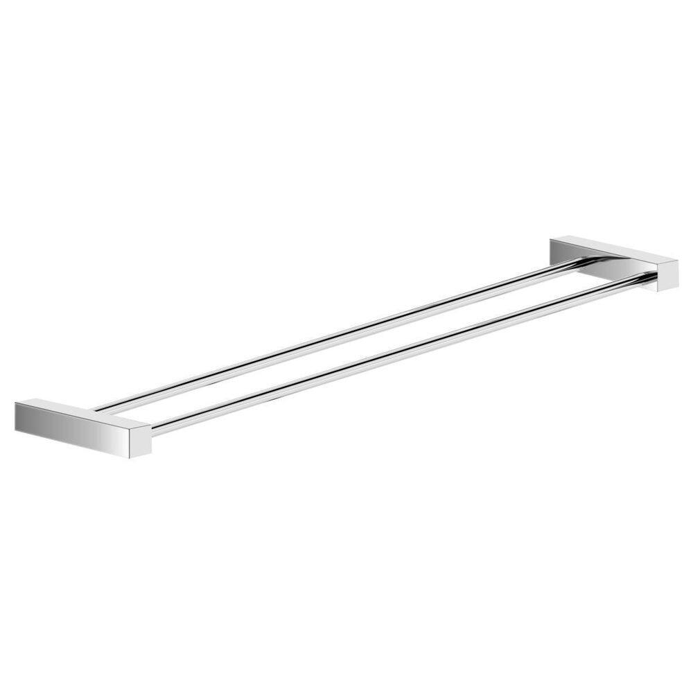 Toalheiro Duplo Banheiro Alto Brilho Troia Grego Metal 70Cm