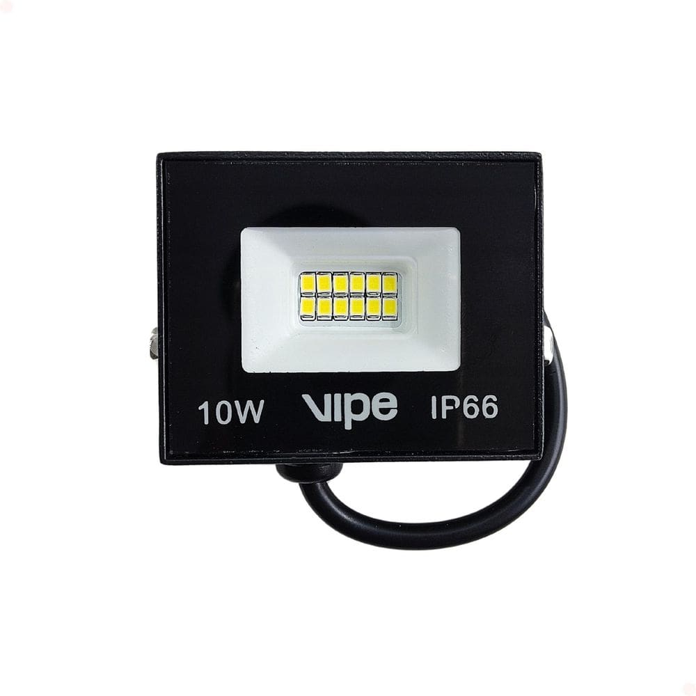 Refletor Led 10W Bivolt Quadrado Luz Branco Frio 6500K