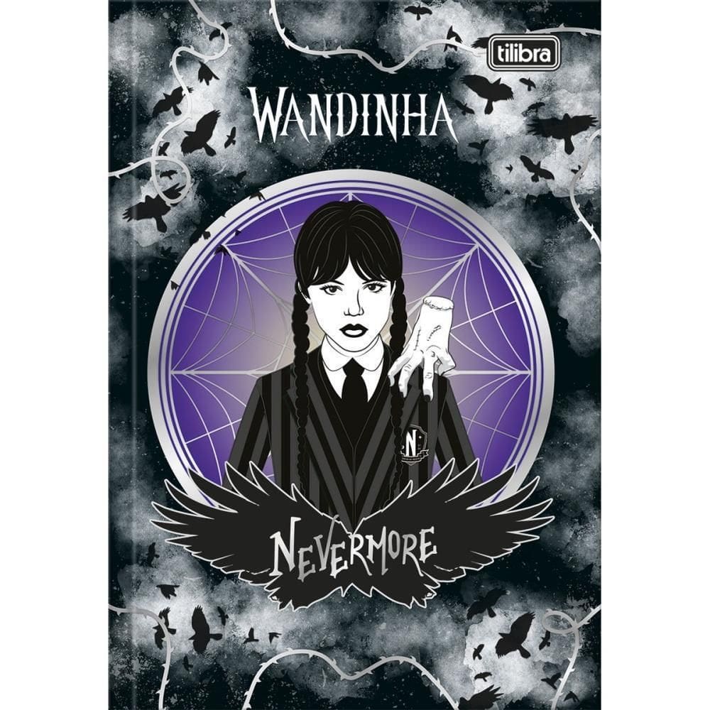 Caderno Brochura 1/4 Capa Dura Wandinha 80Fls.