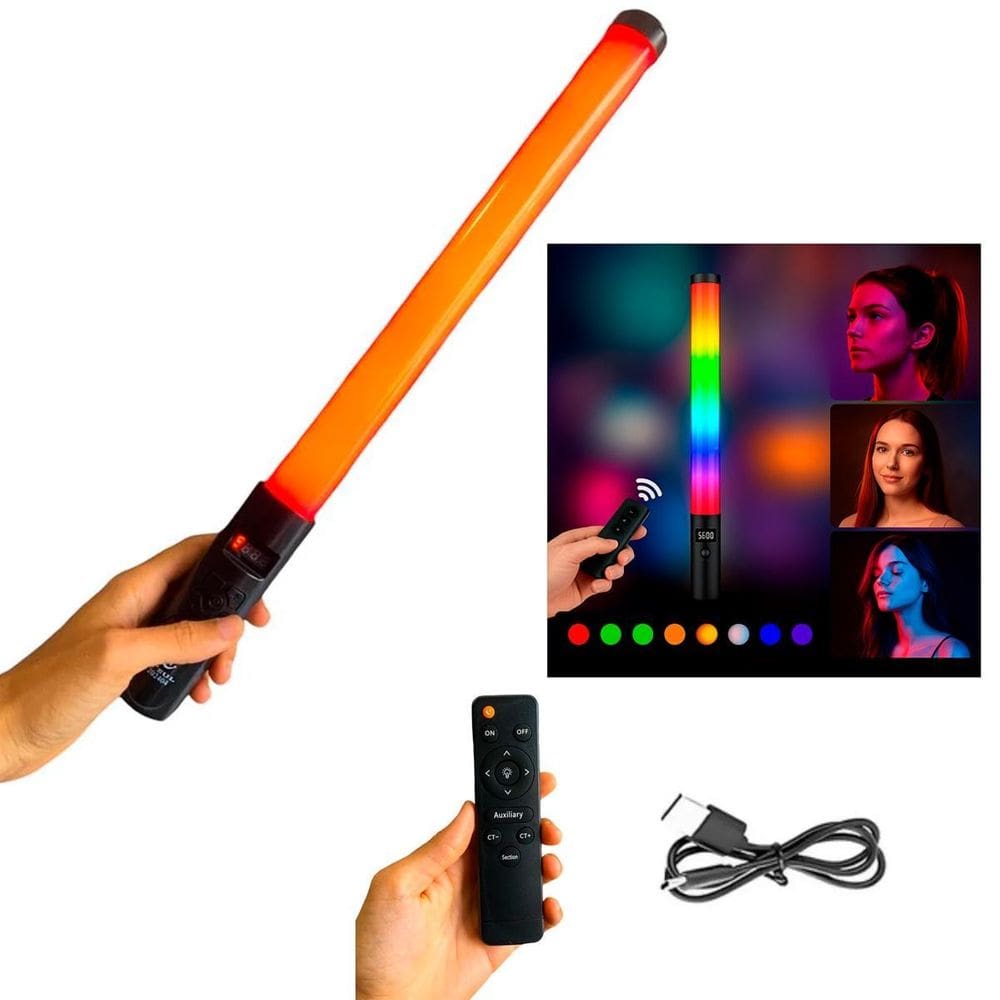 Bastão Led Com Controle E Efeitos Para Estúdio Pro