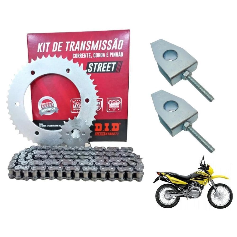 Kit Relacao Did + Esticadores Nxr Bros 150 De 2003 Ate 2015