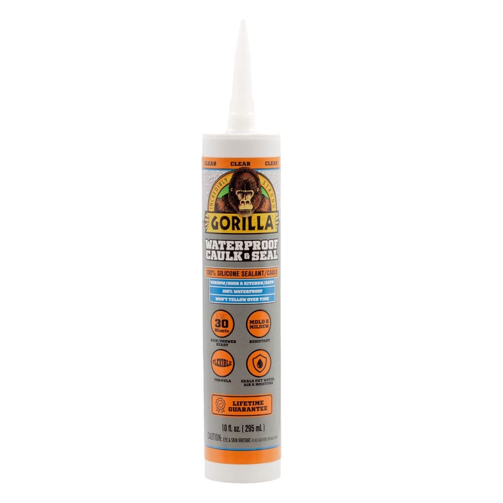 Selante de silicone Gorilla Waterproof Caulk & Seal 300ml Clear