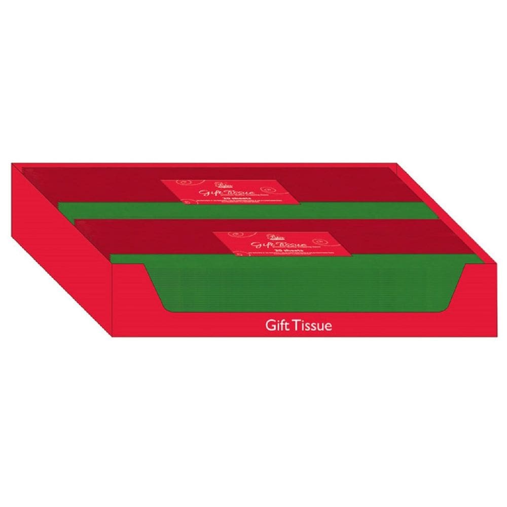 Papel de seda de presente com design expressivo Tisrg20CD vermelho e verde x72