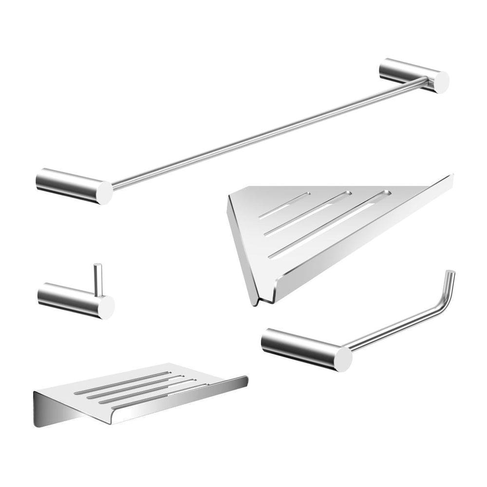 Kit Acessórios Banheiro 5 Peças Alto Brilho Orion 2102Or