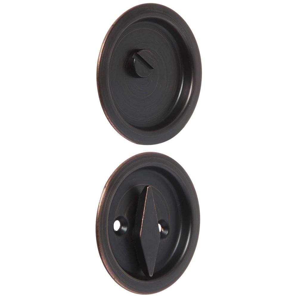 Fechadura de porta de bolso Kwikset ORGL88757 335 11p Bronze redondo polido a óleo
