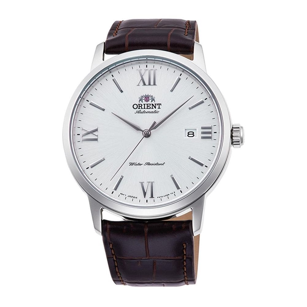 Relógio Orient RA-AC0F12S10B Automático em Couro Marrom 42mm