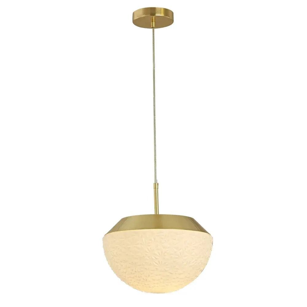 Pendente 1Xe27 Bulbo Max 60W Hob Bella Iluminação Opalino/Dourado