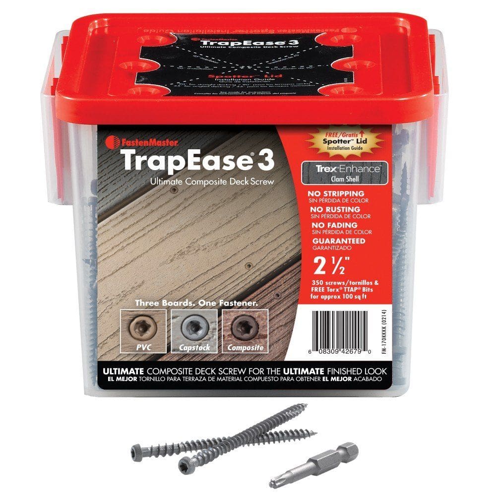 Deck Screw FastenMaster Trapease Island Mist 2,5 cm 350 unidades