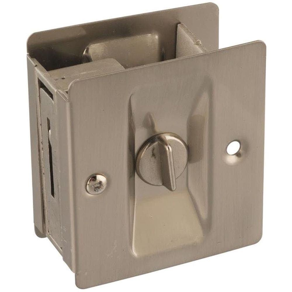 Fechadura de porta de bolso National Hardware N326-272 em níquel acetinado