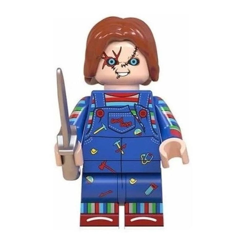 Boneco Blocos De Montar Chucky Terror O Brinquedo Assassino