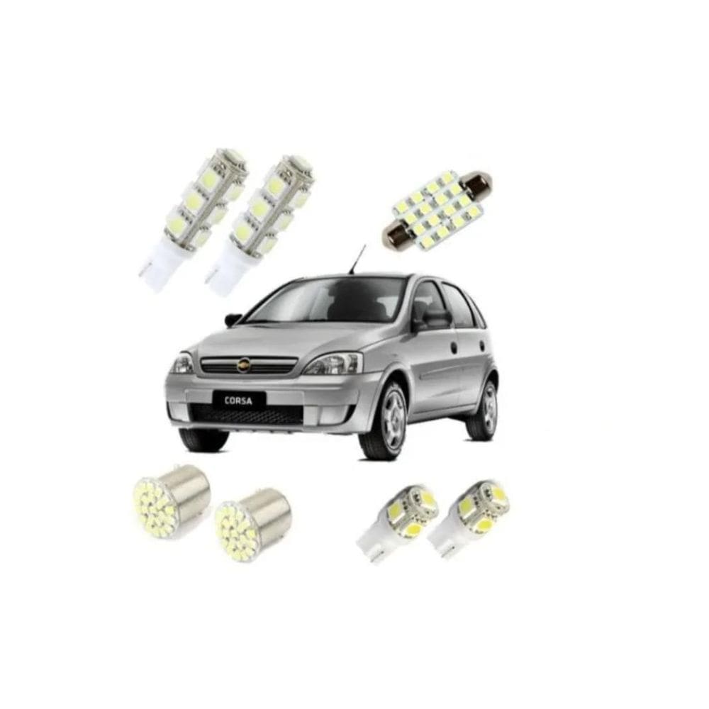 Kit Lampada Led Chevrolet Gm Corsa Joy Maxx Teto Placa Ré