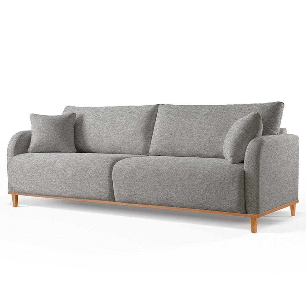 Sofá Fixo 2 Lugares Luxo 160cm Camila Cinza