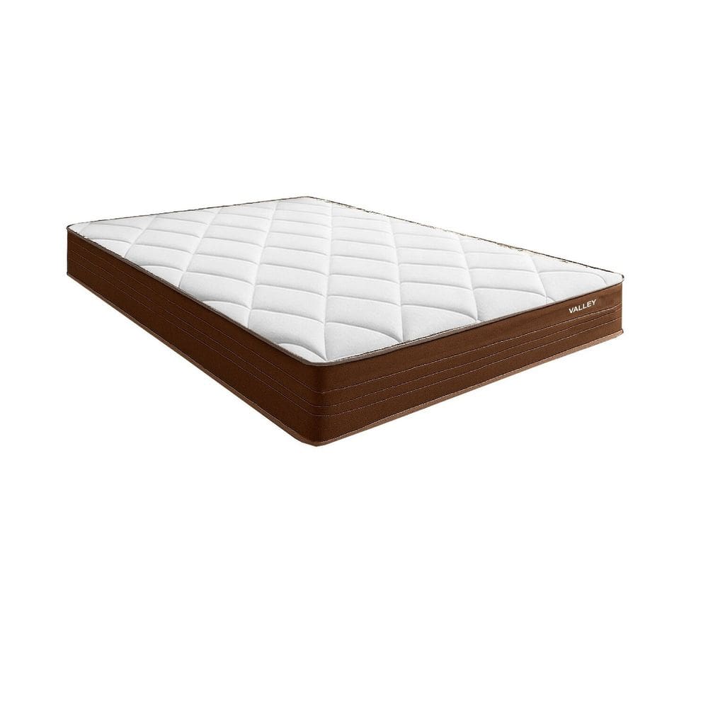 Colchão Queen D28 Molas Ensacadas 158x198x020 Valley Marrom/Branco