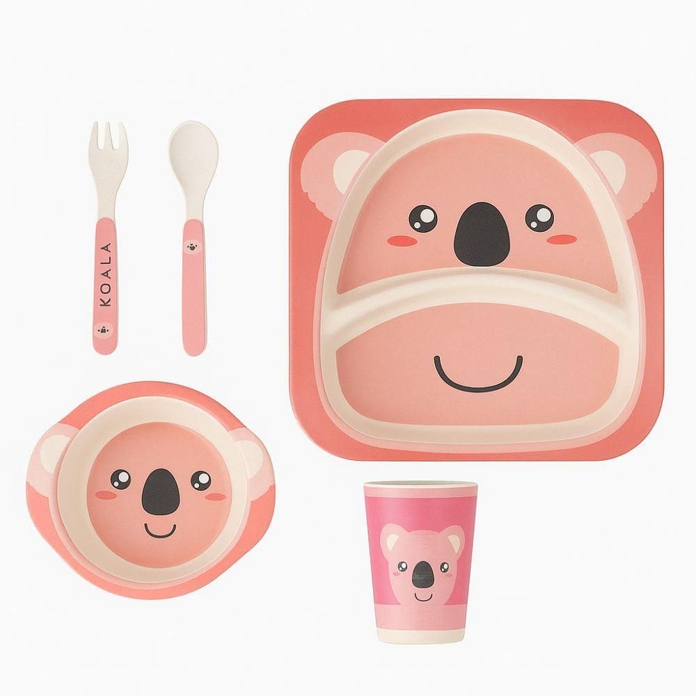 Kit P/ Refeição Infantil Fibra Bambu 5PCS Koala - Quanhe