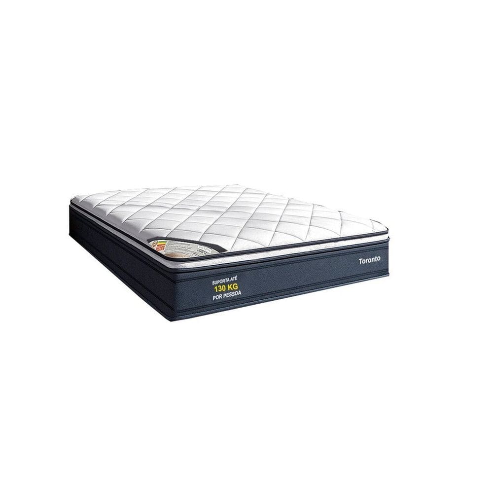 Colchão Queen D28 Molas Ensacadas 158x198x028 Toronto Cinza/Branco