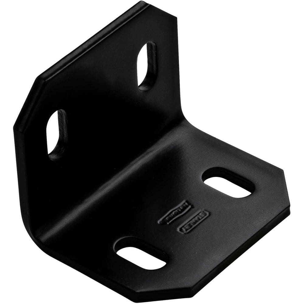Brace National Hardware 351495 CNR 6,1x7,6x0,5 cm Aço Preto