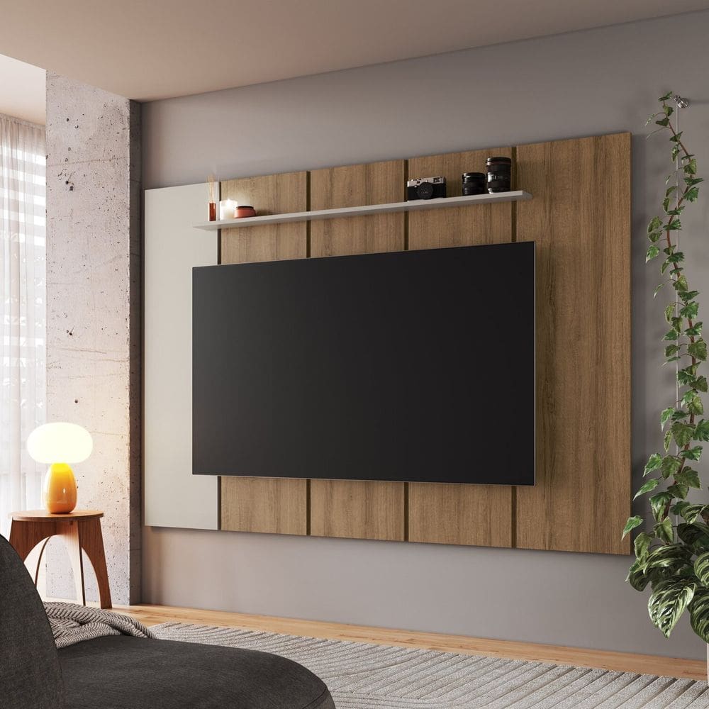 Painel para Tv 75 Polegadas 200cm Paris Arenas/Mel