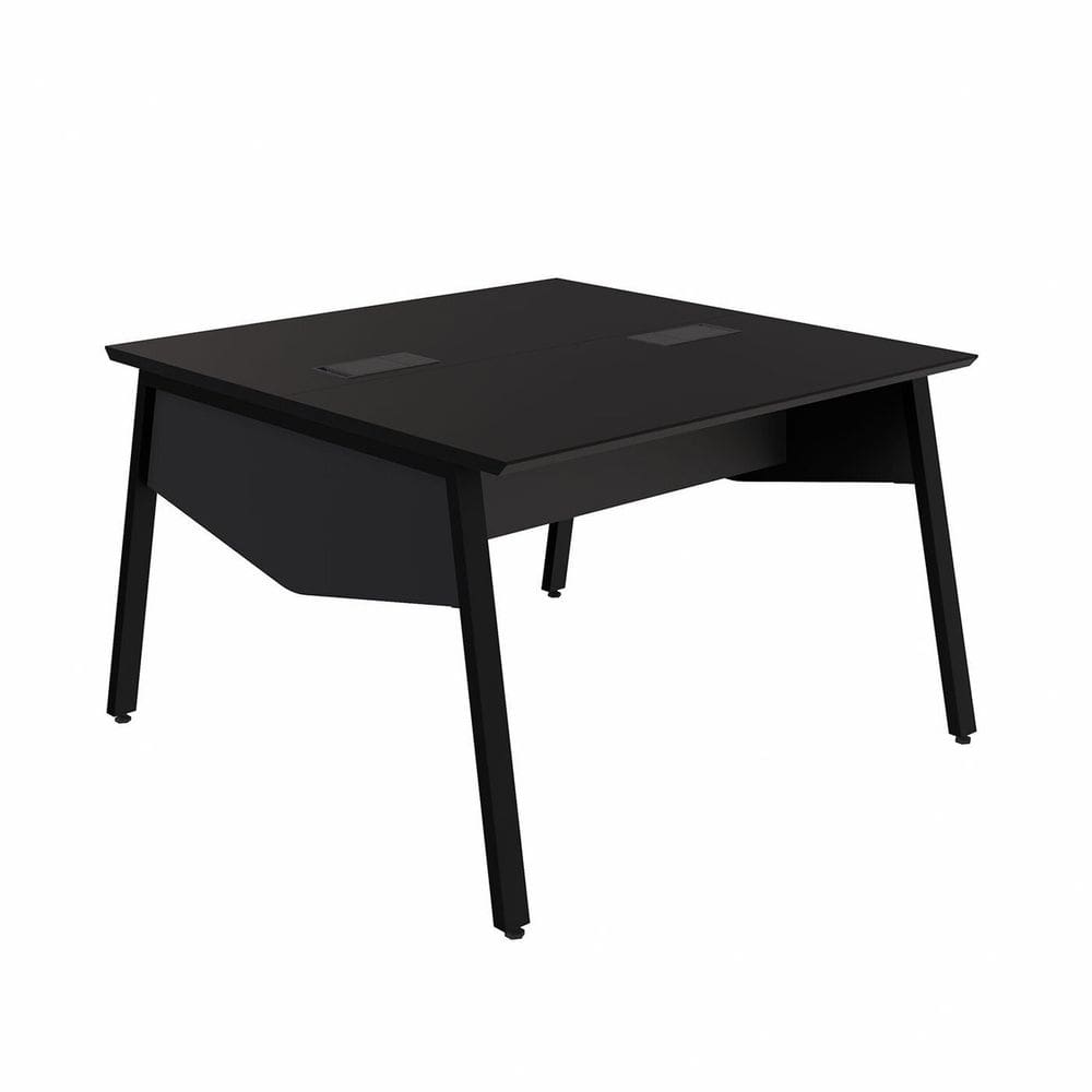Plataforma de Trabalho para 2 Pessoas 120cm com Caixa de Tomadas Executive Preto