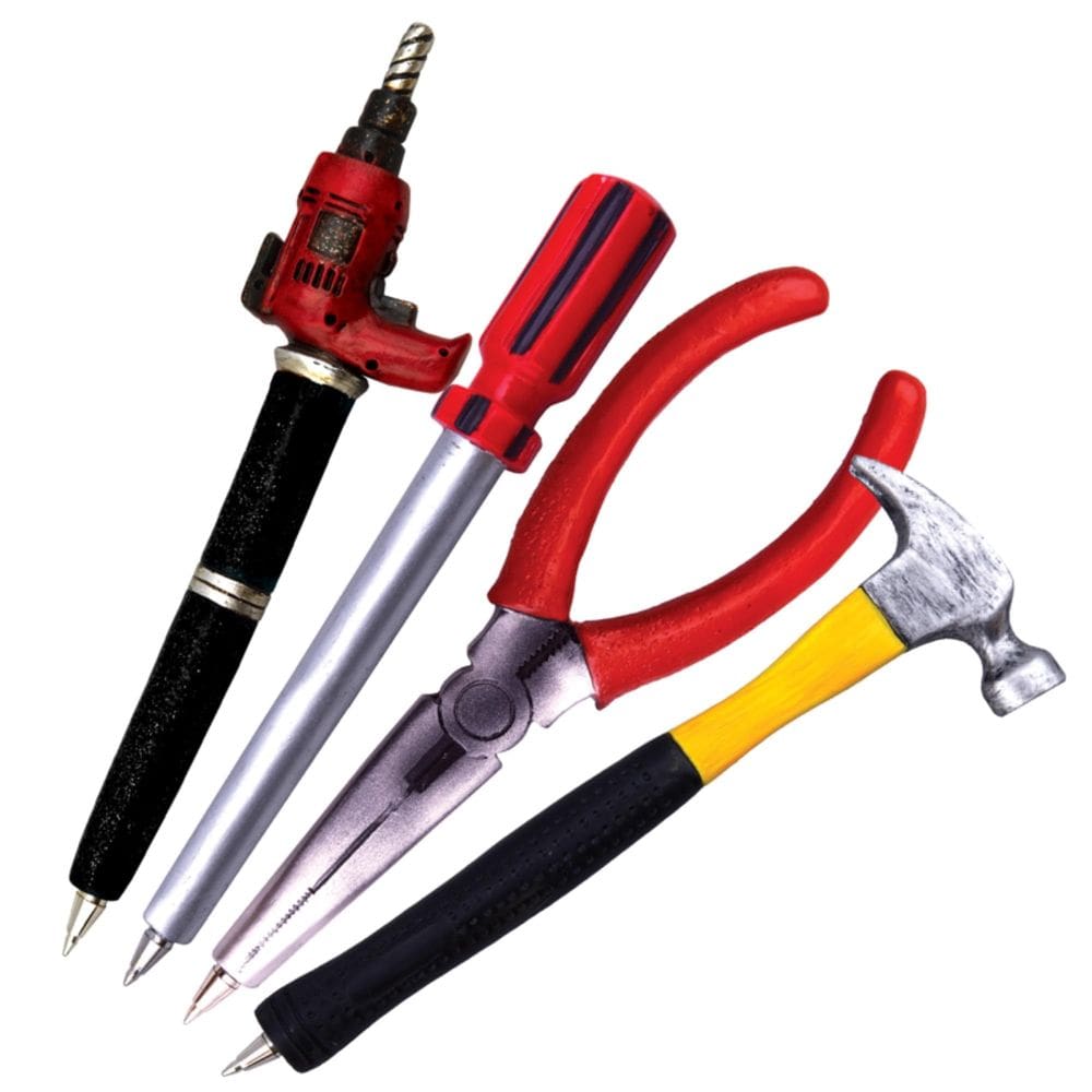 Canetas de ferramentas Blazing LEDz Plastic, 1 pacote com martelos, chave de fenda