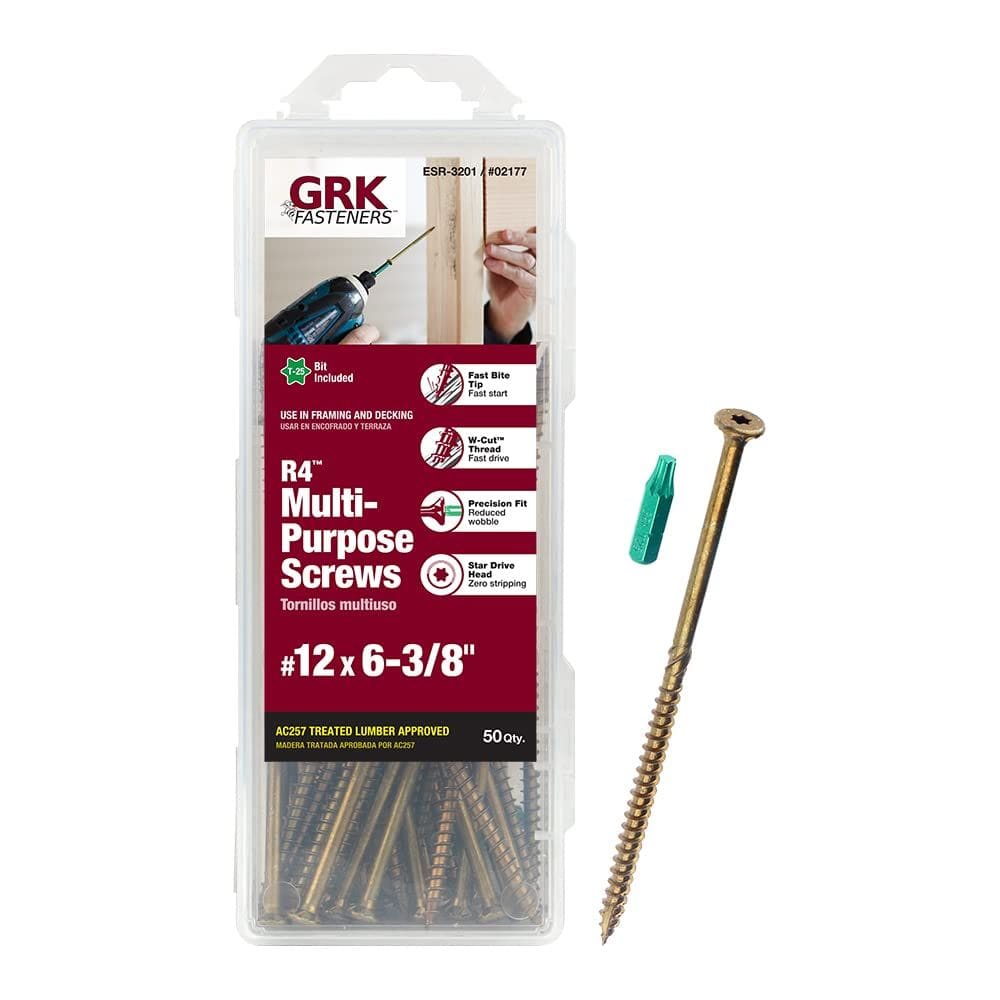 Parafusos GRK Multi-Purpose R4 6 polegadas dourados