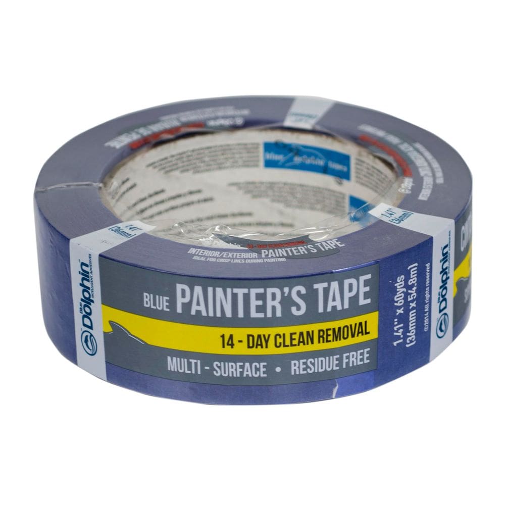 Fita de pintura Blue Dolphin 36 mm x 55 m, aderência média, sem solventes