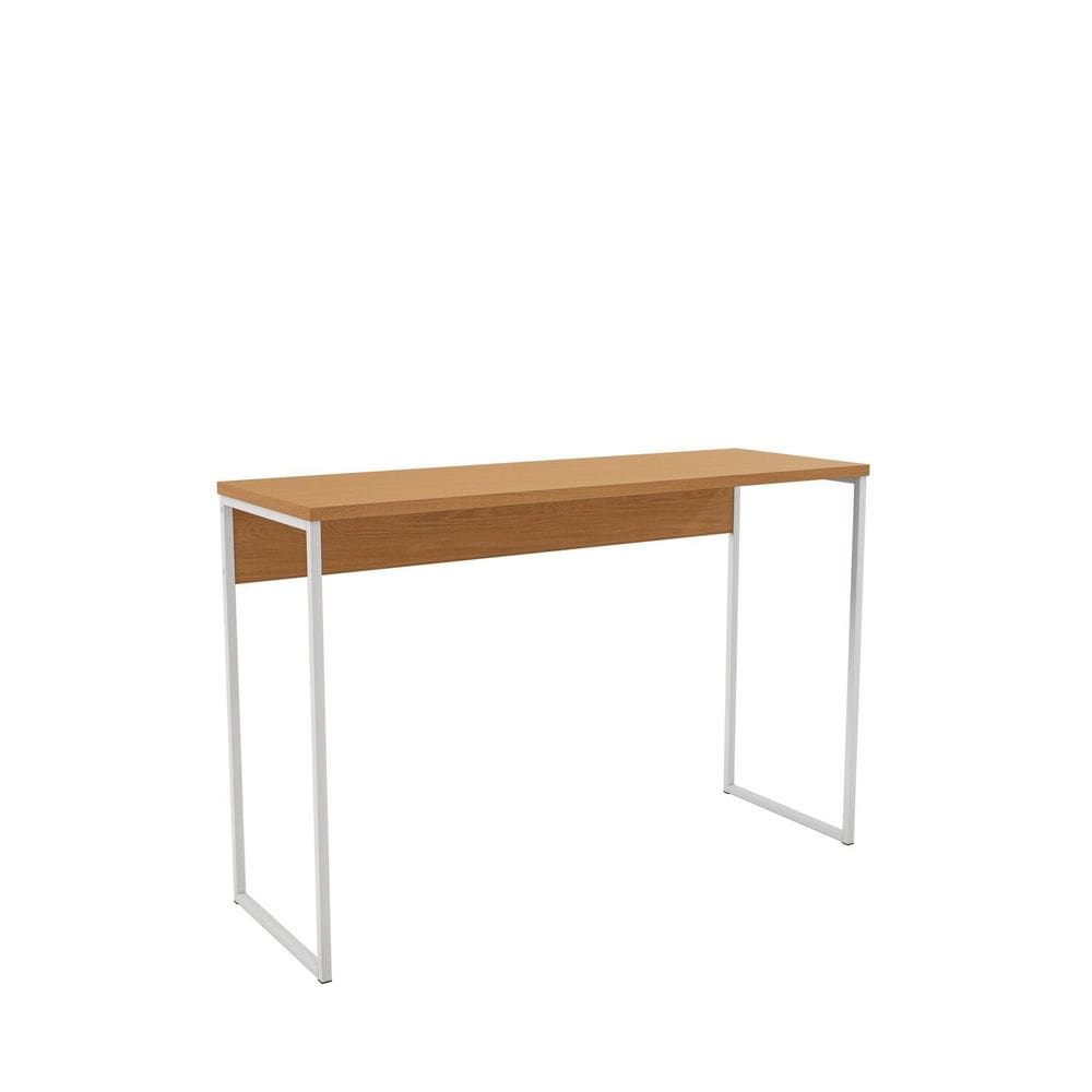 Bancada Alta para Cozinha Metal Industrial Canela/Branco