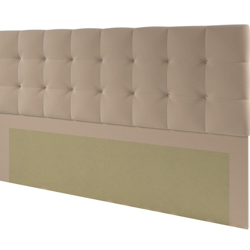 Cabeceira Estofada com Strass 195cm King Paris Bege