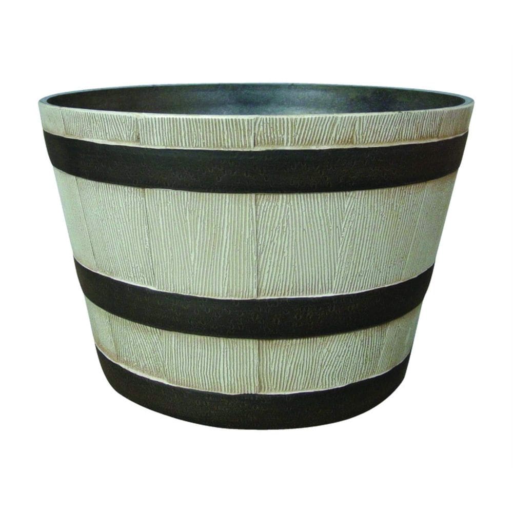 Barril de uísque de resina Planter Southern Patio 52 cm