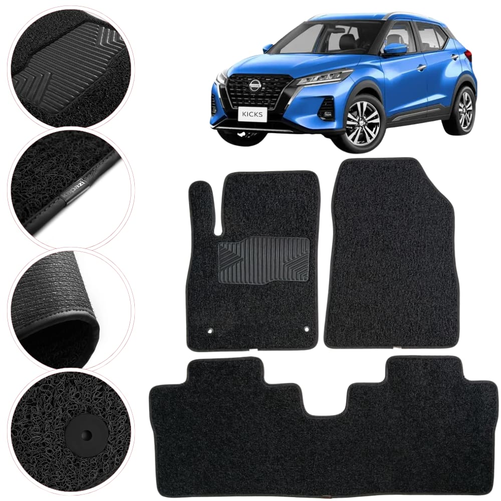 Tapete Kapazi Automotivo Nissan Kicks 2015 a 2025 Preto