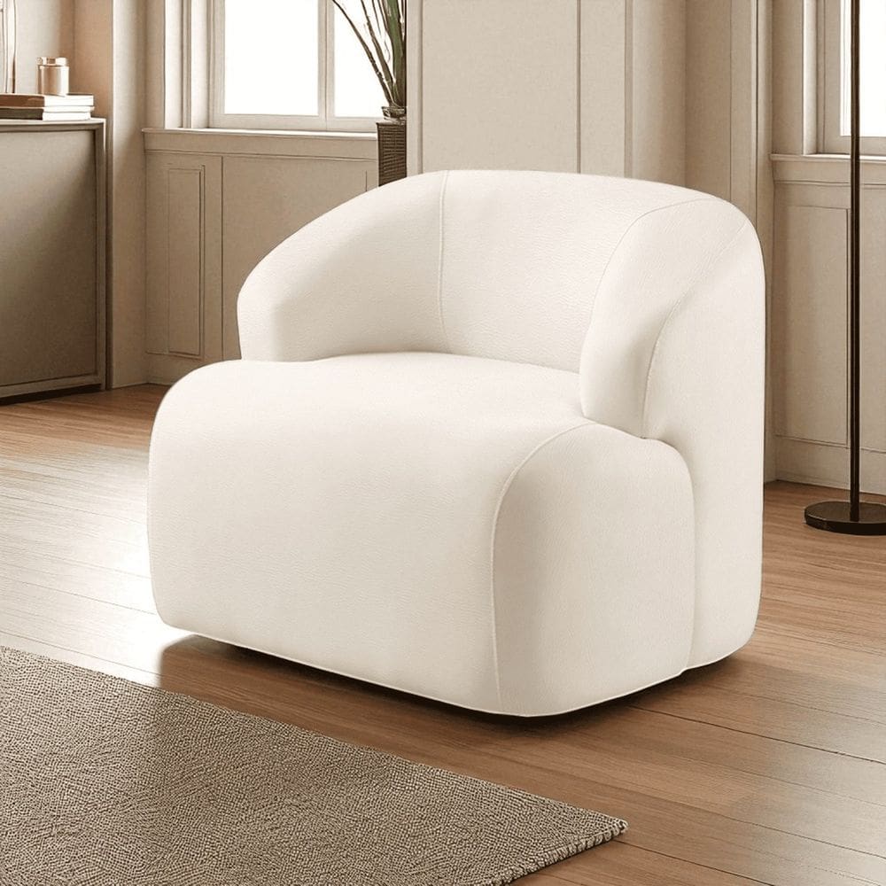 Poltrona Luxo Madeira Maciça Eucalipto Noah Off White