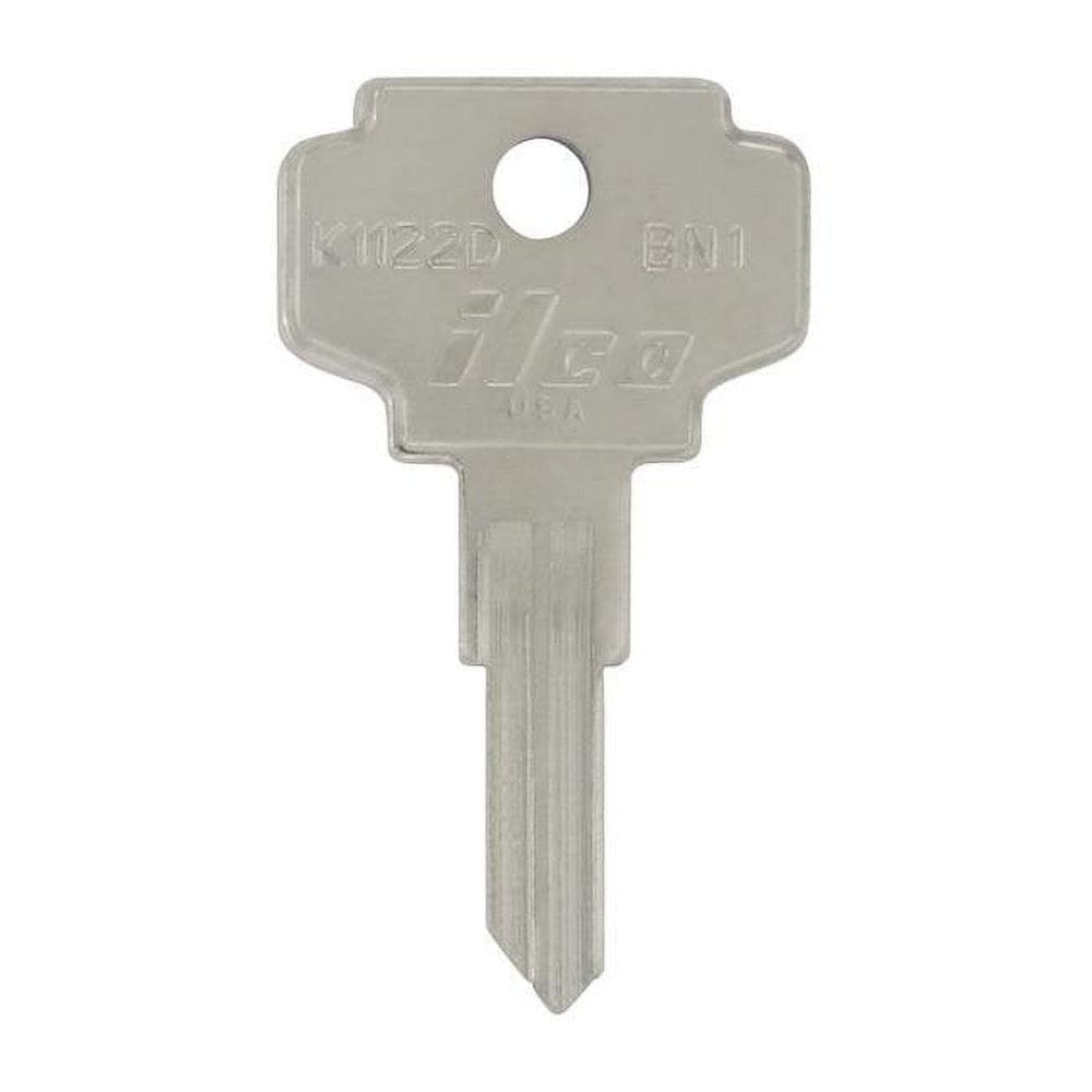 Chave universal em branco Hillman KeyKrafter 225 em latão de um lado