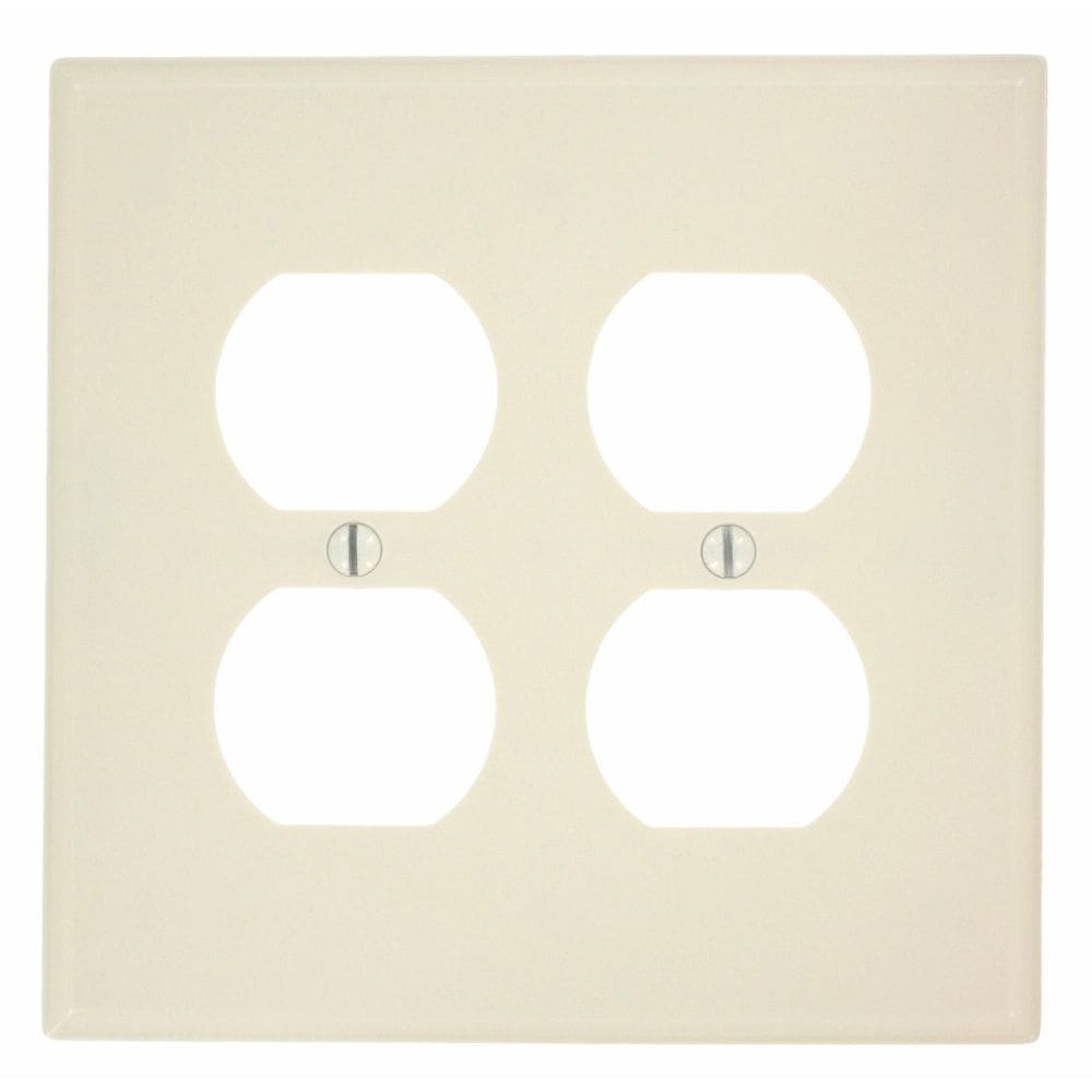 Placa de parede duplex Leviton 2-Gang Midway Size 80516-T Light Almond
