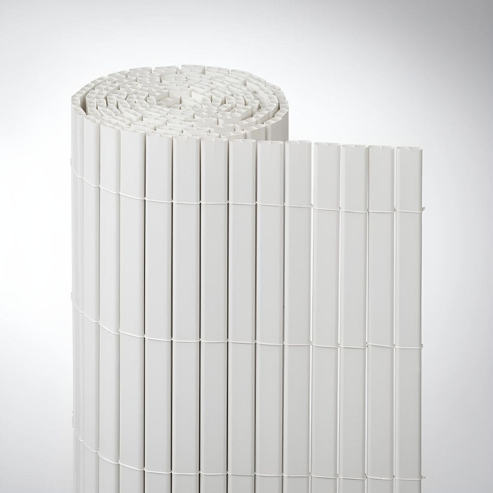 Cerca Ocultacao Pvc 2 Faces Branca 19mmx1x3m Naterial