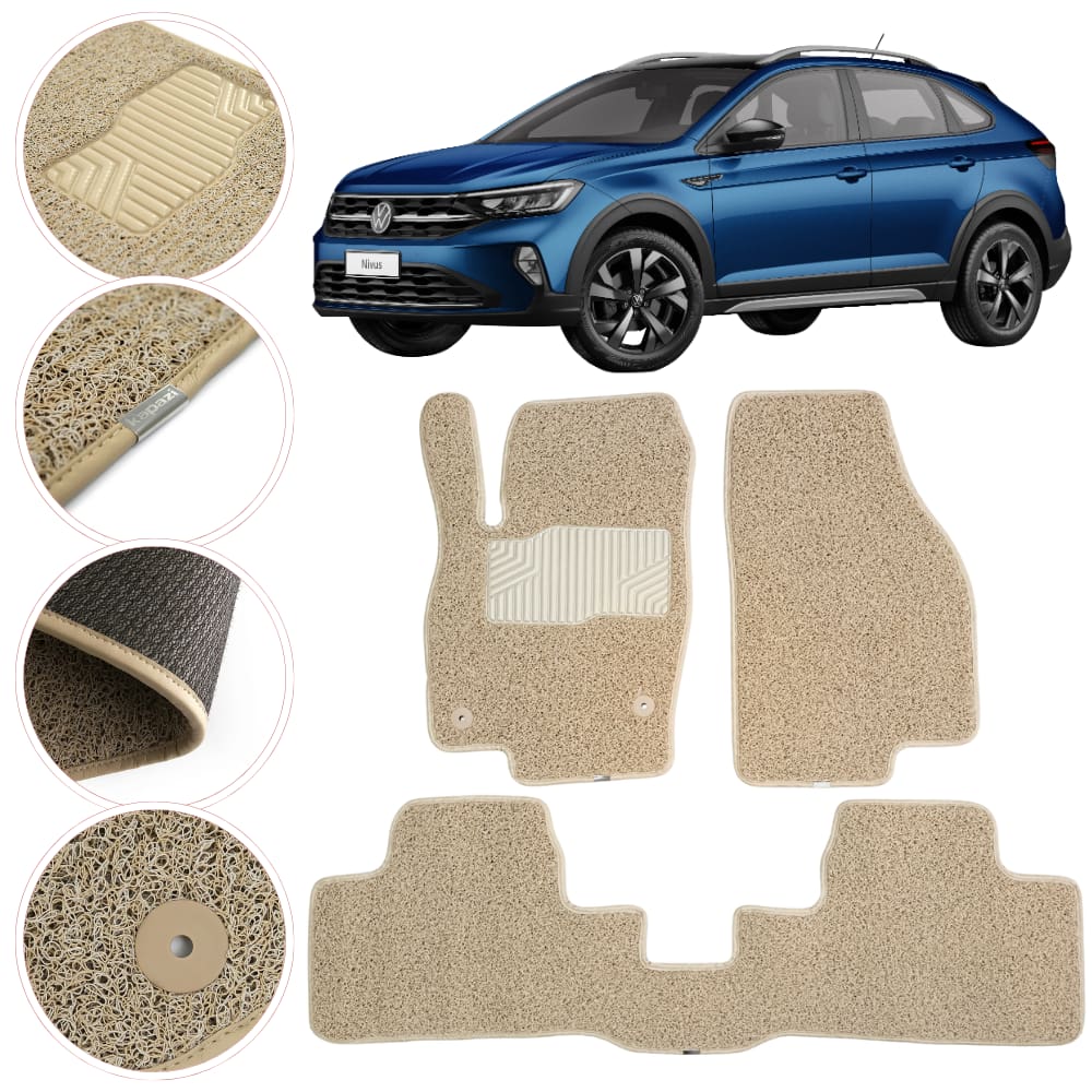 Tapete Kapazi Automotivo Premium Vw Nivus 2018 a 2025 Bege