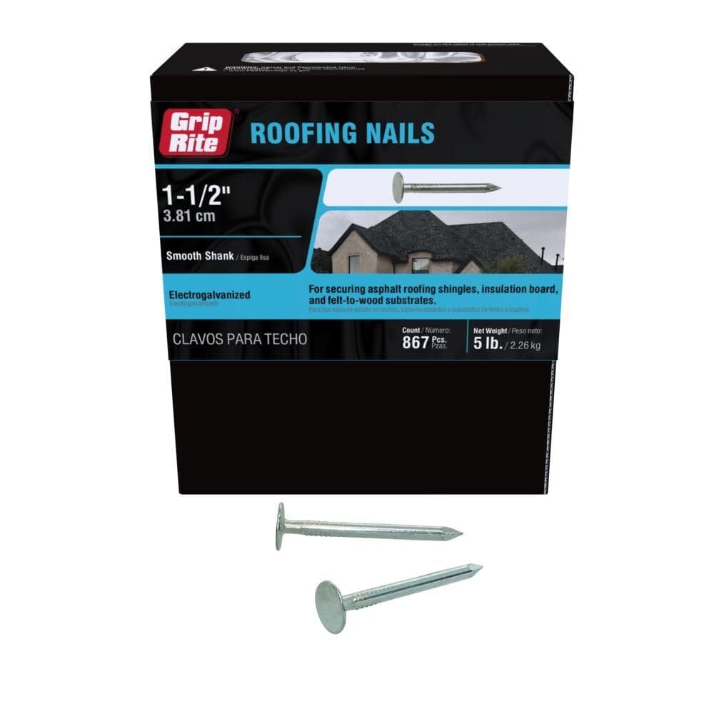 Pregos de telhado Grip-Rite 3,8 cm Eletro-galvanizado 2,3 kg