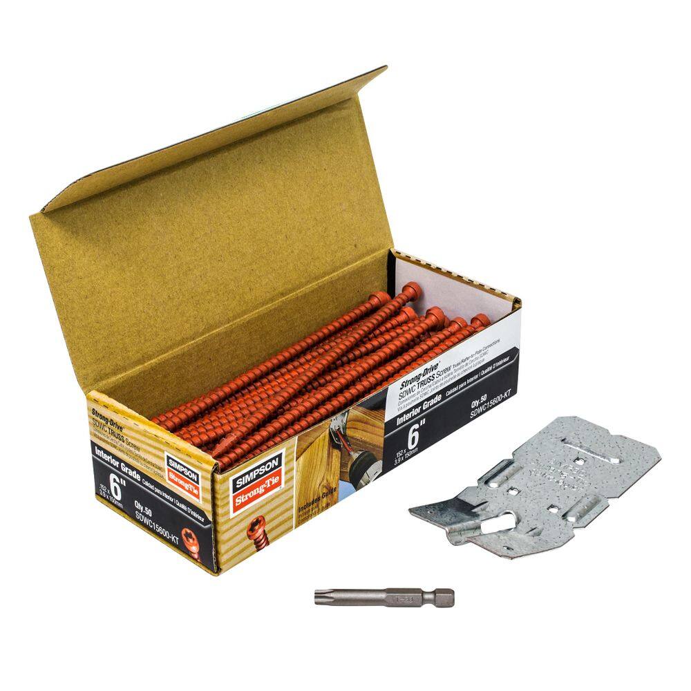Parafuso para madeira Simpson Strong-Tie SDWC15600-KT com kit de treliça