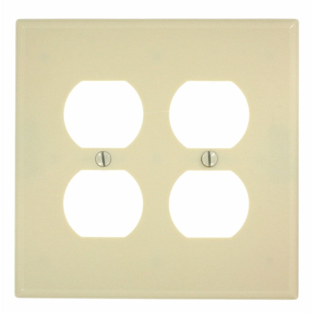 Placa de parede Leviton 2-Gang Duplex Midway Size Ivory 80516-I