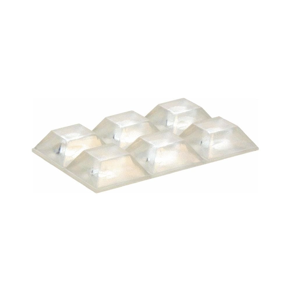 Almofadas de vinil Magic Sliders 2x2 cm transparentes, pacote com 6