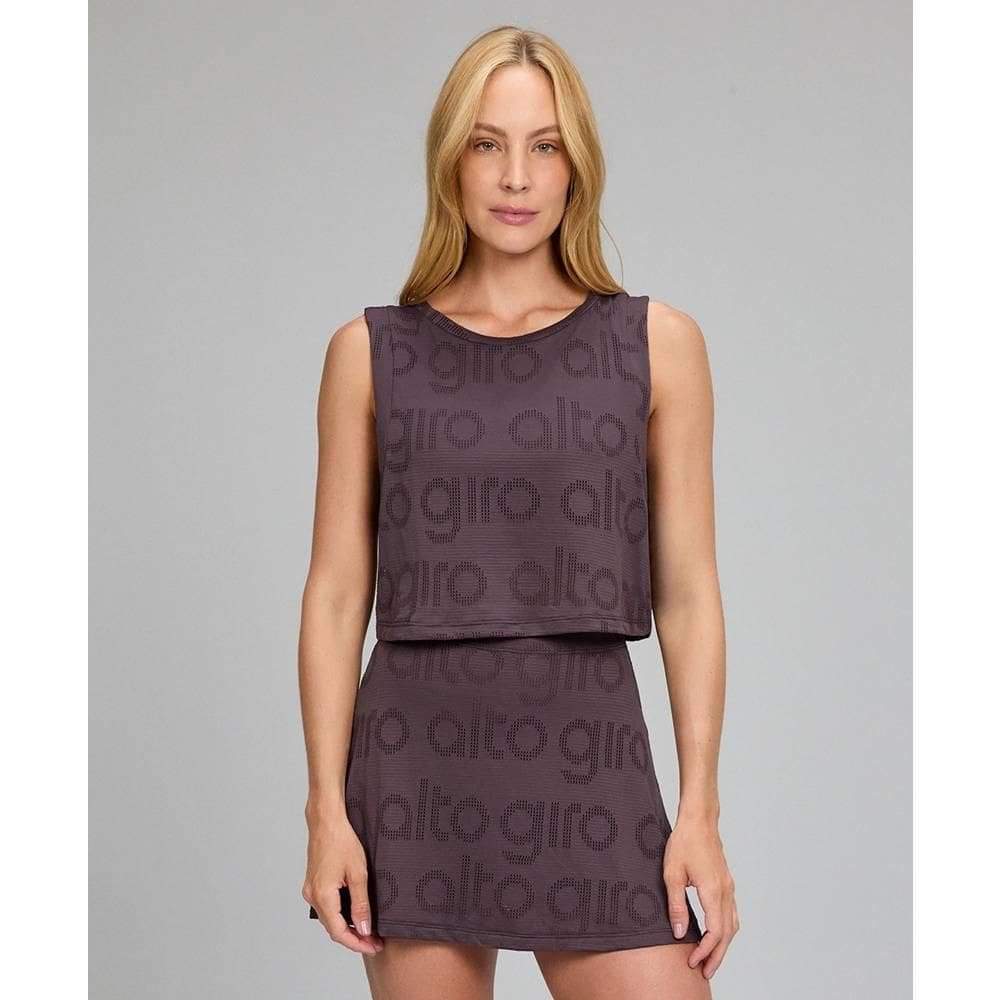 Cropped Regata Feminino Alto Giro Mesh