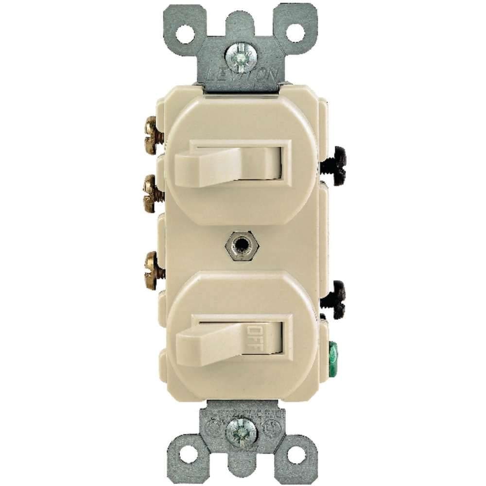 Interruptor combinado de 3 vias Leviton Ivory 15 Amp