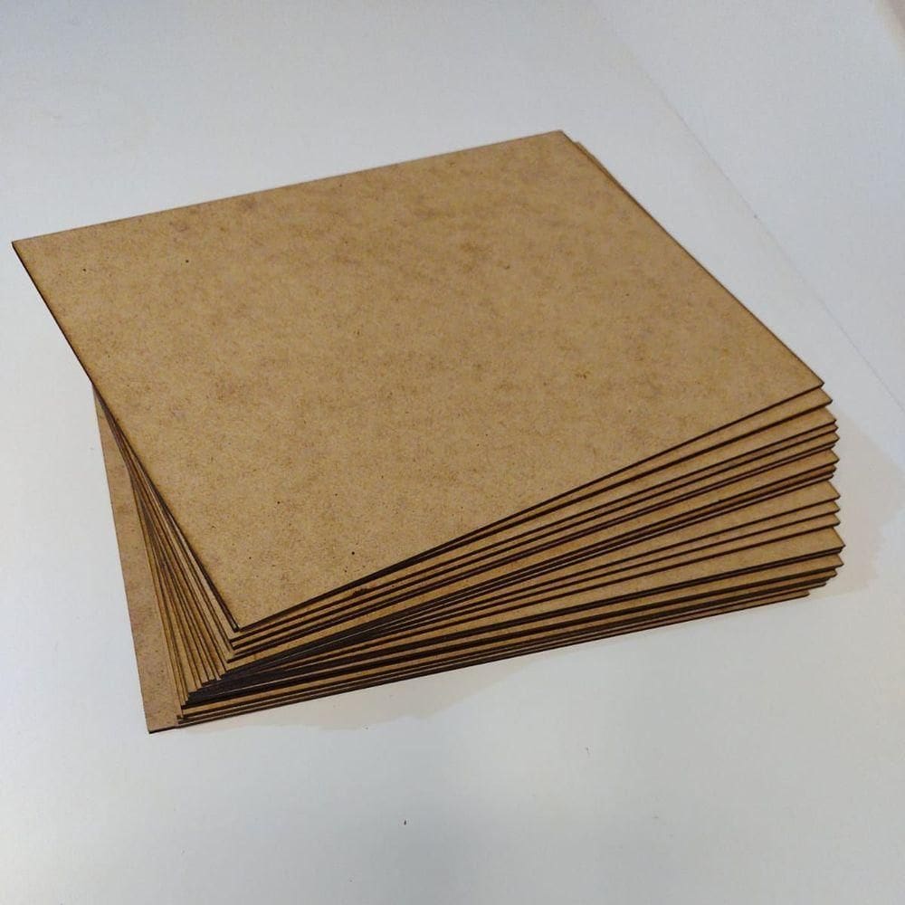Chapa Placa Mdf Cru 3mm Placa 20x28 Cm 15 Unidades