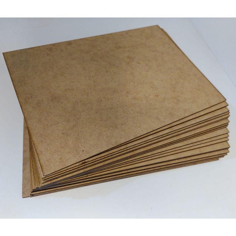 Chapa Mdf Cru 3mm 20x28 Cm Pacote 15 Und